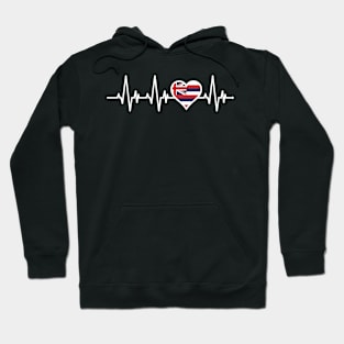 Heartbeat Flag Of Hawaii – Vacation Lover Hoodie